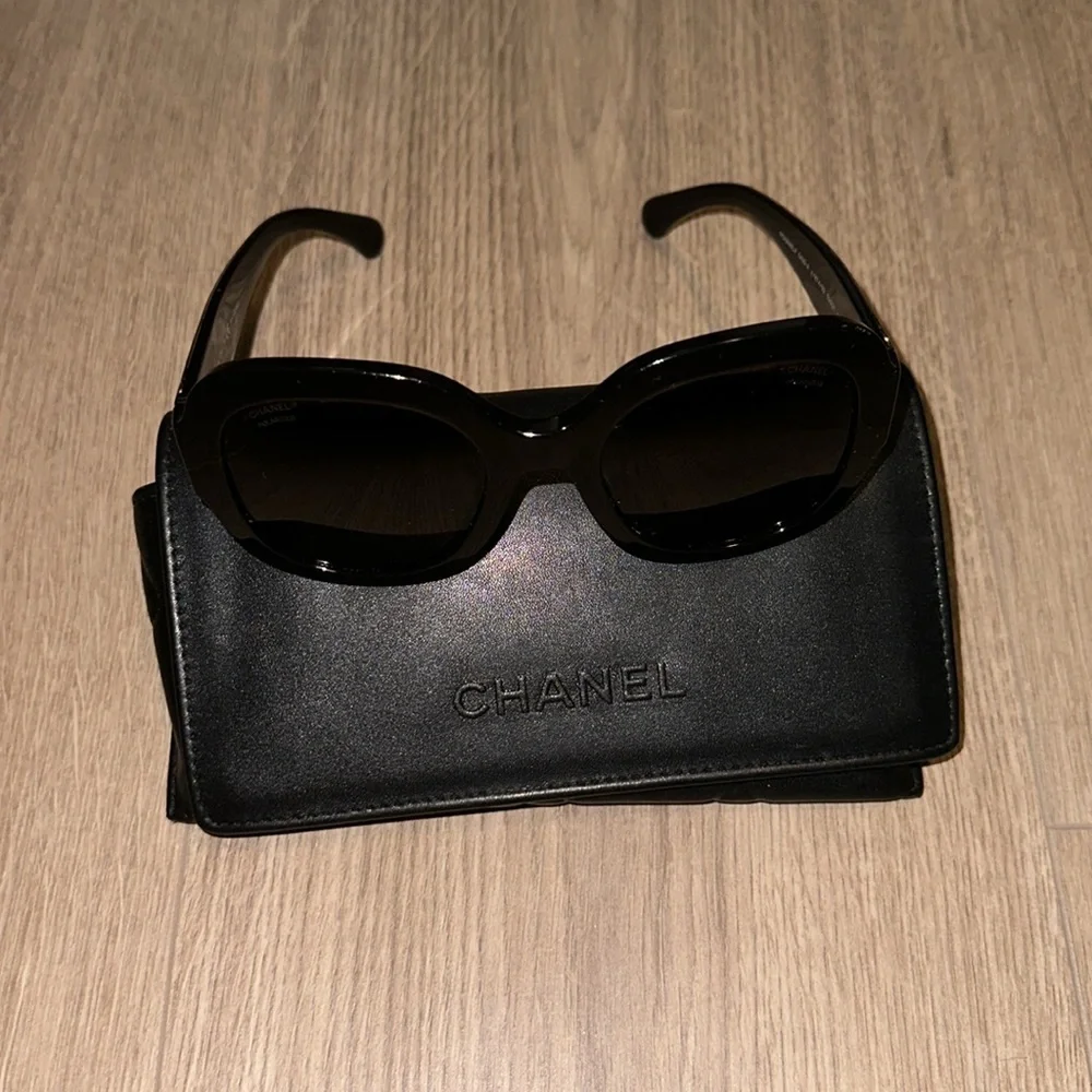 Chanel rounded square sunglasses with metal design